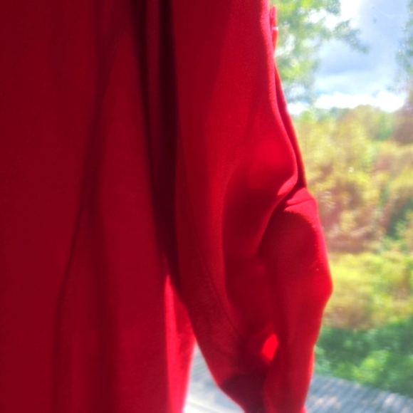 INC International Concepts Red Relaxed Button Down Shirt - Picture 3 of 7